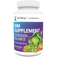 Thumbnail for Dr. Berg DIM Supplement Estrogen Balance - Original Estrogen Supplement for Women with Diindolylmethane for Menstrual Symptoms & Menopause Relief & Black Pepper for Enhanced Absorption - 60 Capsules