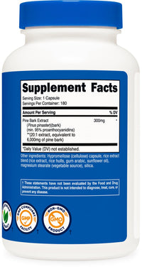 Thumbnail for Nutricost Pine Bark Extract, 180 Capsules for 180 Servings Per Bottle