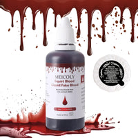 Thumbnail for MEICOLY 2.1Oz Halloween Dripping Fake Blood,Safe Realistic Washable Edible Liquid Blood Sangre Falsa with 0.7 Oz Cleaning Soap,Squirt Blood for Clothes,Zombie Vampire Monster,SFX Cut Wound Makeup,Dark