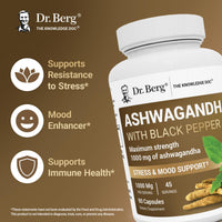 Thumbnail for Dr. Berg Ashwagandha Capsules 1000mg - Includes Ashwagandha Root with Black Pepper from Bioperine - Ashwagandha Supplements 90 Capsules