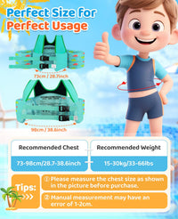 Thumbnail for HeySplash Swim Vest for Kids, Toddler Pool Floaties Fit 33-66 Lbs, Children Swimming Vest with Adjustable Strap, Swim Jacket Water Wing Arm Float, Puddle Beach Boat Jumper Boy Girl,Dinosaur