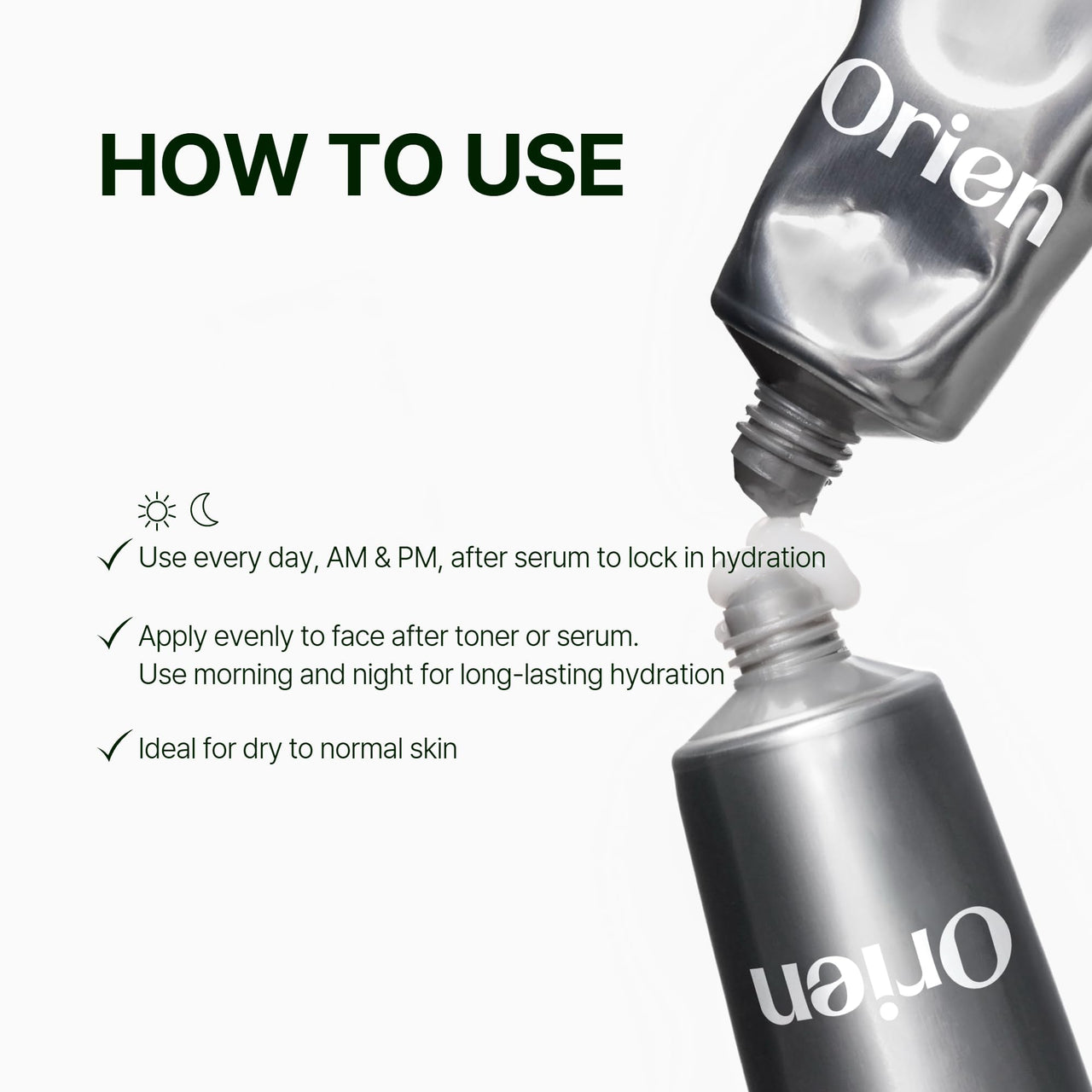 Orien Mugwort Zero Film Moisturizer 60ml Niacinamide 2% panthenol glycerin adenosine