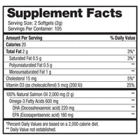 Thumbnail for Omega-3 Wild Alaskan Salmon Oil 1000mg Softgels - Omega 3, Wild Alaskan Fish Oil, Softgels, Salmon Oil for Humans - 210 Count (Pack of 1)