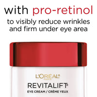 Thumbnail for L'Oreal Paris Skincare Revitalift Anti-Wrinkle and Firming Eye Cream with Pro Retinol, Treatment to Reduce Dark Circles, Fragrance Free, 0.5 oz.