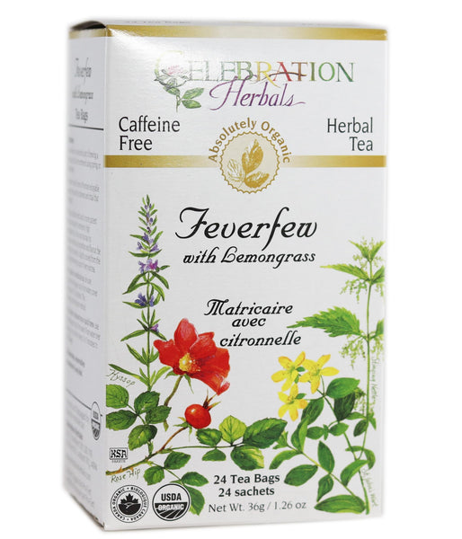 Celebration Herbals Feverfew Lemongrass Tea Organic 24 TB