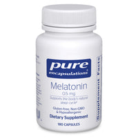 Thumbnail for Pure Encapsulations Melatonin 0.5 mg - Natural Sleep Helper for Bedtime - Regulates Sleep-Wake Cycle* - 0.5 mg Melatonin - Vegan & Non-GMO - 180 Capsules