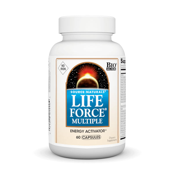Source Naturals Life Force Multiple Iron Free Daily Multivitamin High Potency Essential Vitamins, Minerals, Antioxidants & Nutrients - Energy & Immune Boost* - 60 Capsules