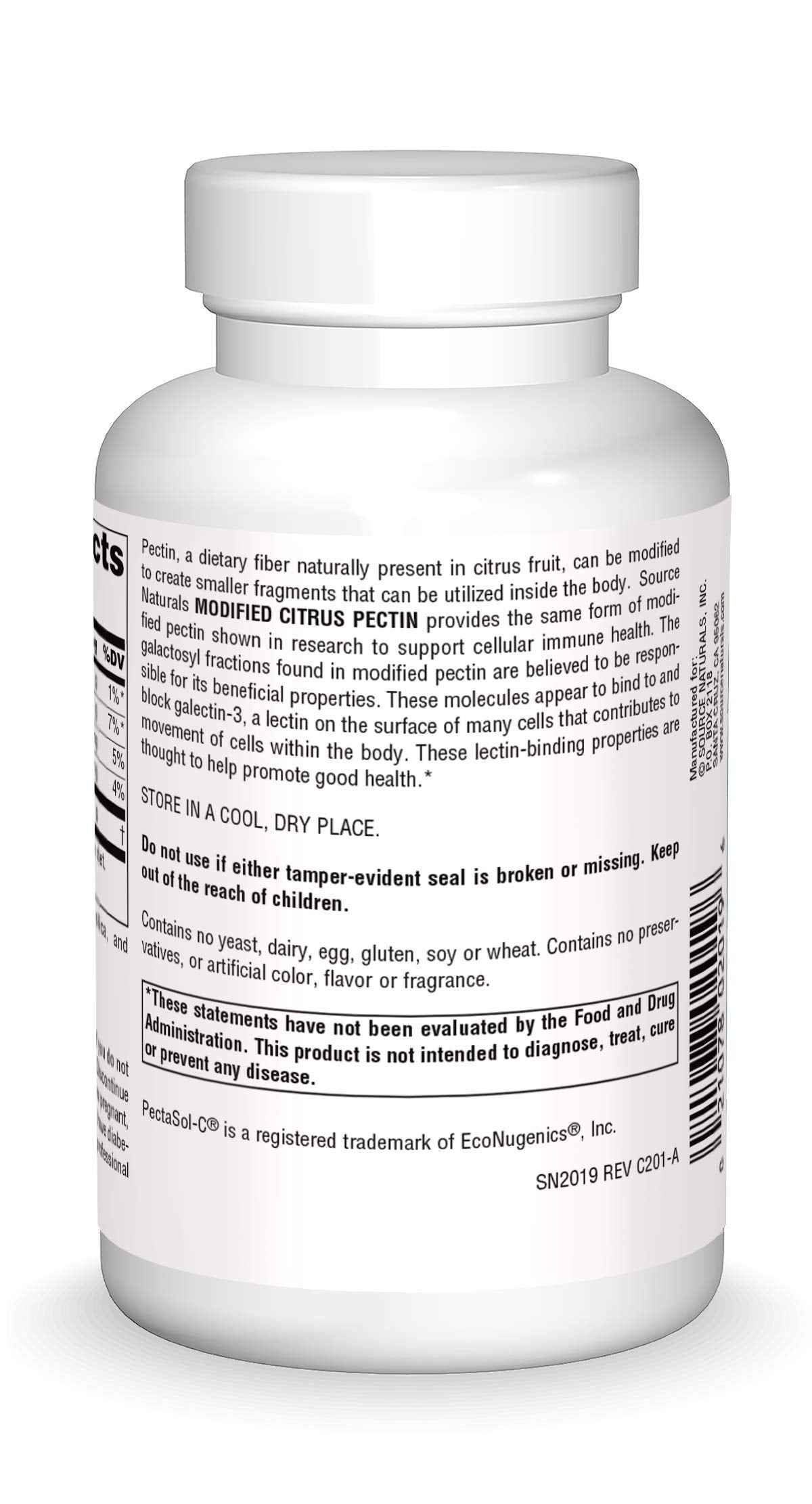 Source Naturals PectImmune, Modified Citrus Pectin, For Cellular Immune Health*, 750 mg - 90 Capsules