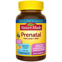 Thumbnail for Nature Made Prenatal Vitamins for Women with Folic Acid + DHA, Prenatal Vitamin and Mineral Supplement for Daily Nutritional Support, 60 Softgels, 60 Day Supply