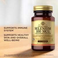 Thumbnail for Solgar Yeast-Free Selenium 100 mcg - 100 Tablets, Pack of 4 - Supports Antioxidant & Immune System Health - Non-GMO, Gluten Free, Dairy Free, Kosher - 400 Total Servings