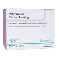Thumbnail for Dermarite Industries Petrolatum Gauze Dressing, 3x9, 50 Count