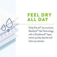 Thumbnail for Prevail Proven | Large Per-Fit Incontinence Briefs with Tabs | Unisex | Maximum Plus Absorbency | 72 Count