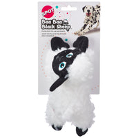 Thumbnail for SPOT Baa Baa Black Sheep Plush Dog Toy - Cute and Cuddly Fleece Toy with Squeaker for Small Dogs and Puppies, 8in Black and White Lamb