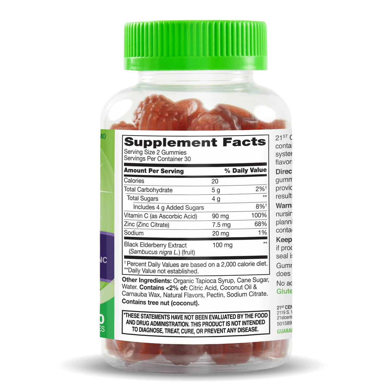 21st Century VitaJoy Sambucus Elderberry Gummies, Berry, 60 Count