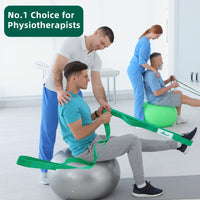 Thumbnail for Abiarst Stretching Strap Yoga Straps for Physical Therapy, 10 Loops Non-Elastic Stretch Band for Pilates, Flexibility, Exercise and Gymnastics (Green)