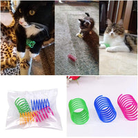 Thumbnail for Andiker Interactive Cat Spiral Creative Spring Toy to Kill Time and Keep Fit, Sturdy and Heavy Plastic for Swatting, Biting, Hunting Kitten Toys, Colorful, 12 pcs