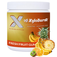 Thumbnail for XyloBurst Gum | Xylitol Chewing Gum | Sugar Free, Gluten Free, Keto Friendly | Aspartame Free Gum For Oral Health | Fruit | 100-Count Jar