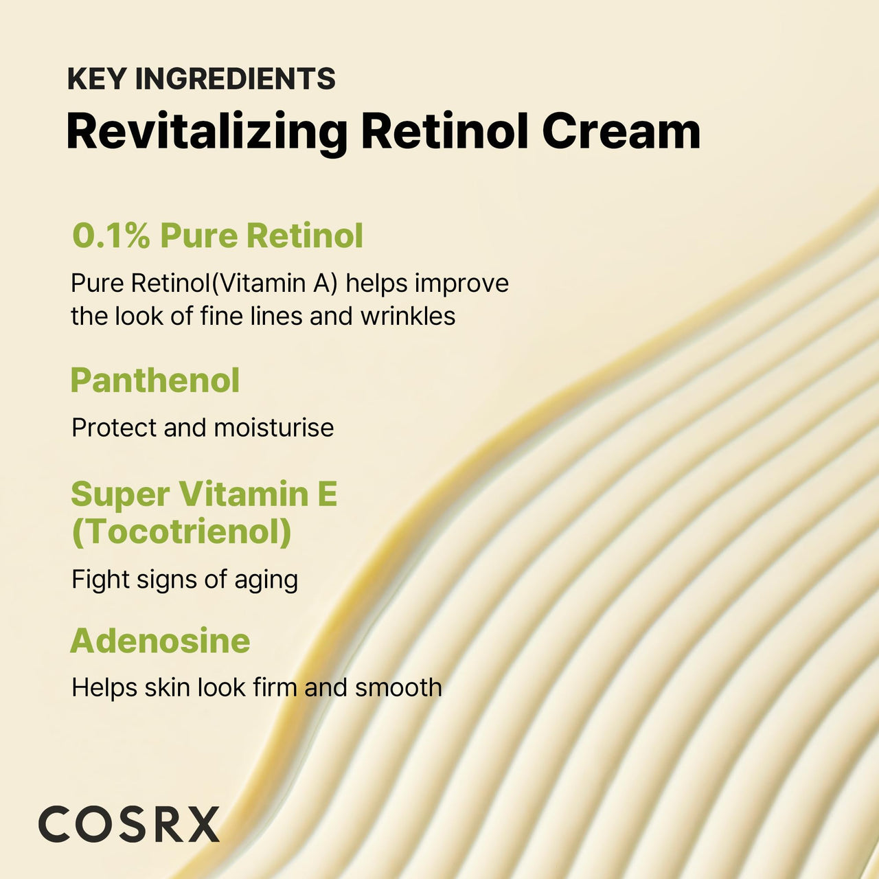 COSRX Retinol 0.1% Cream, 0.67 Oz, Anti-aging Eye & Neck Cream with Retinoid Treatment to Firm Skin, Reduce Wrinkles, Fine Lines, Signs of Aging, Gentle Daily Korean Skin Care