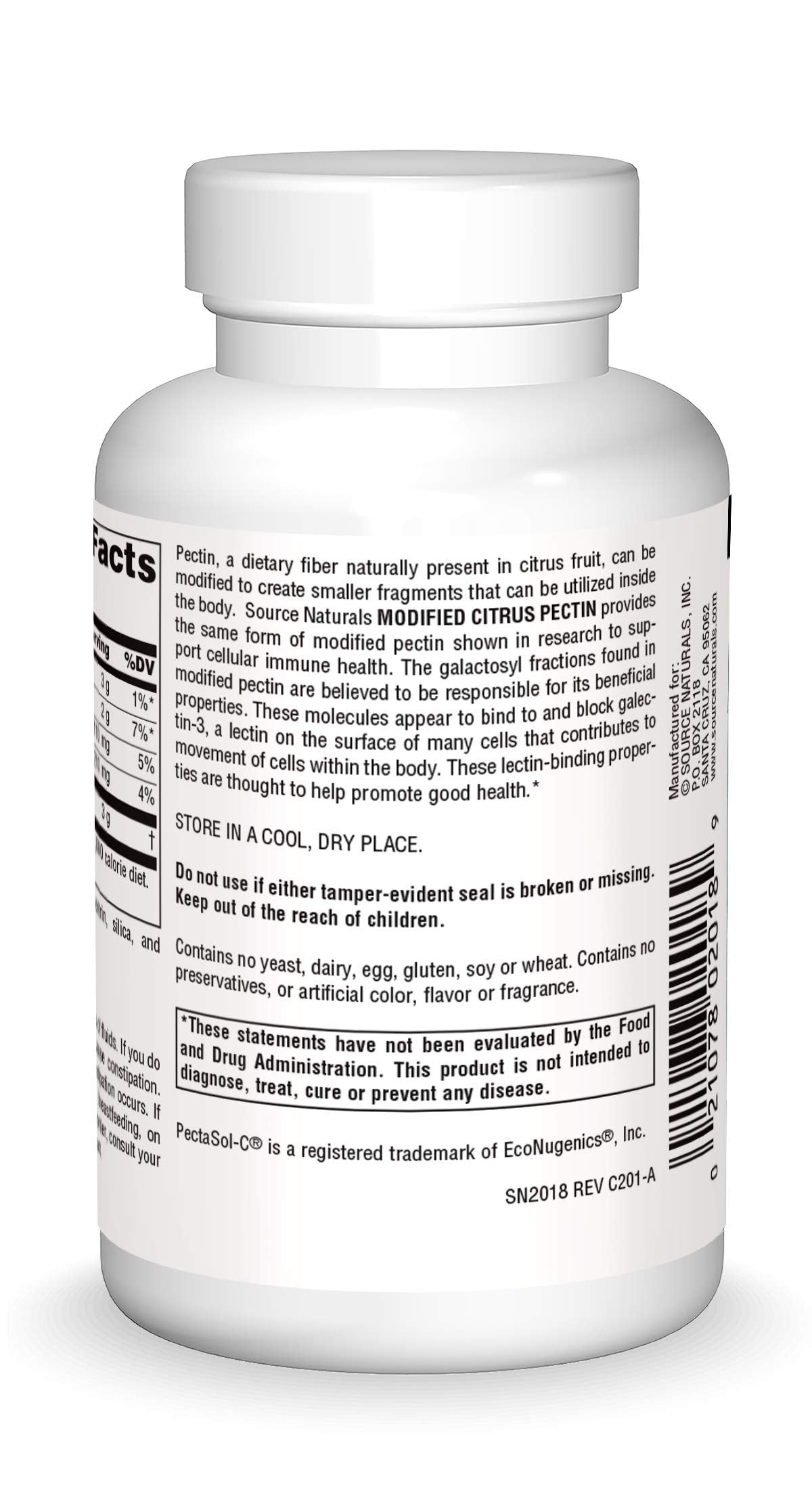 Source Naturals PectImmune, Modified Citrus Pectin, For Cellular Immune Health*, 750mg - 60 Capsules