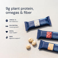 Thumbnail for Blueprint Bryan Johnson Macadamia Nut Protein Bars – Variety Pack Protein Bars - Lemon, White Cocoa & Raspberry – Vegan, Low Sugar, Keto-Friendly Snacks – Non-GMO, Raw Nut Bar– 9g Protein – 12 Pack