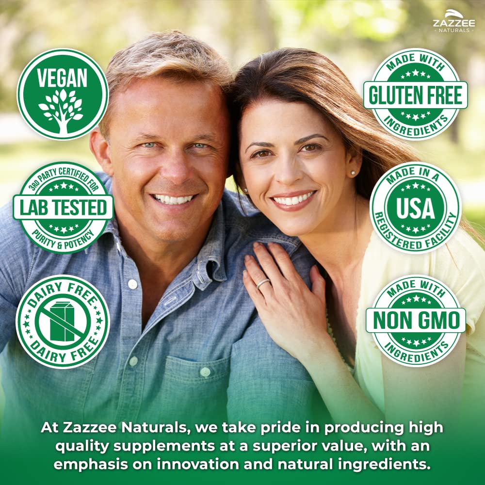 Zazzee Extra Strength Mullein 10:1 Extract, 3000 mg Strength, 120 Vegan Capsules, 4 Month Supply, Certified Kosher, Lung and Respiratory Support, 100% Pure Leaf Powder, Non-GMO, Made in the USA