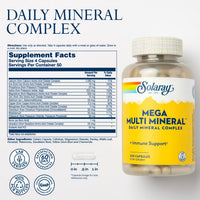 Thumbnail for Solaray Mega Multi Mineral | 200 Capsules