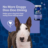 Thumbnail for NaturVet – Coprophagia Stool Eating Deterrent Plus Breath Aid | Deters Dogs from Consuming Stool | Enhanced with Breath Freshener, Enzymes & Probiotics | 60 Chewable Tablets