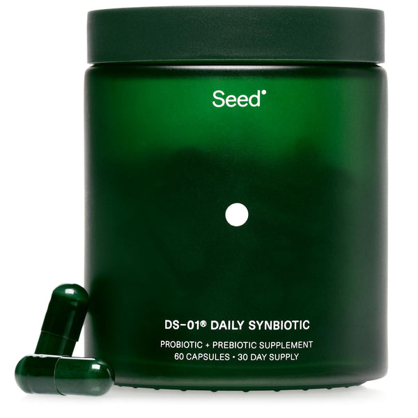 Seed DS-01 Daily Synbiotic - Prebiotic and Probiotic for Women & Men - Digestive Health, Gut Health, Immune Support, Bloating & Constipation Relief - Vegan & Shelf-Stable - 60 Capsules (30-Day Supply)