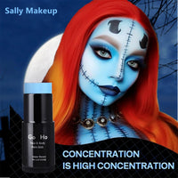 Thumbnail for Go Ho Light Blue Face Body Paint Stick,Water Based Washable Pale Blue Face Paint Stick,Full-coverage Cream Blue Body Paint for Halloween Costumes Cosplay SFX Ghost Bride Sally Makeup