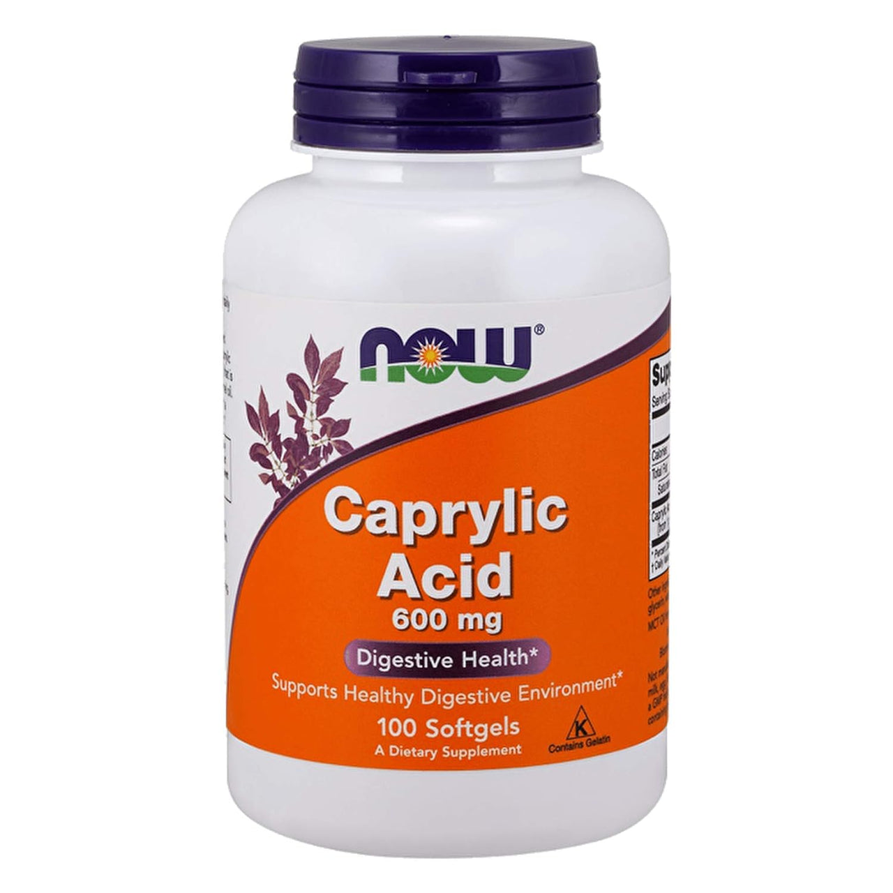 NOW Foods Caprylic Acid 600mg Softgels