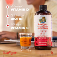 Thumbnail for MARYRUTH'S Multivitamin for Women, Men & Kids | Liquid Morning Multivitamin | Vitamin A C D E B6 B12 Biotin Zinc | Beauty | Vegan | Non-GMO | Gluten Free | 15 Servings
