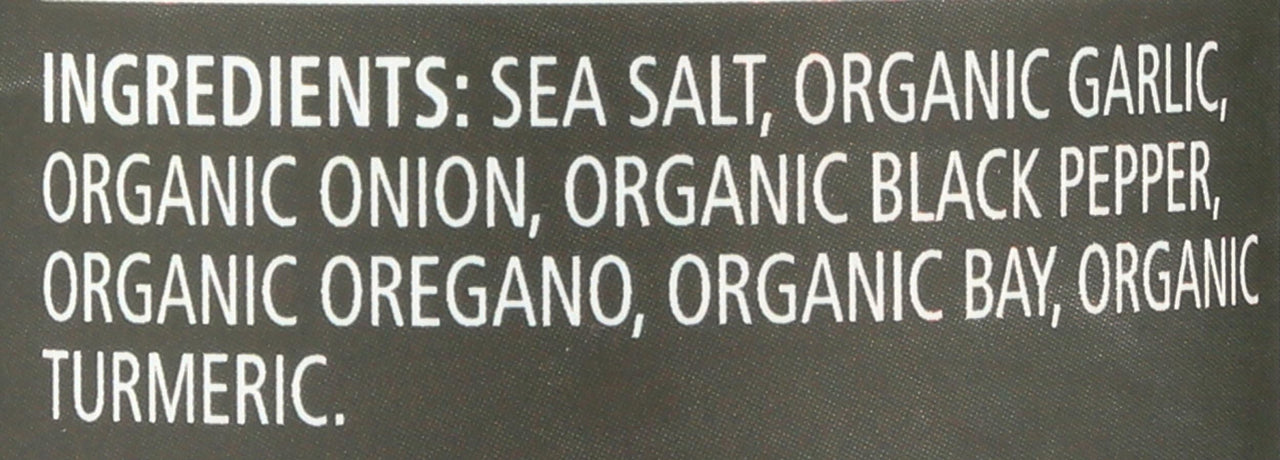 Frontier Co-op Organic Adobo Seasoning, Sea Salt with Organic Garlic, Onion, Black Pepper, Oregano, Bay Leaf, Turmeric | 2.86 Ounce (Pack of 1)