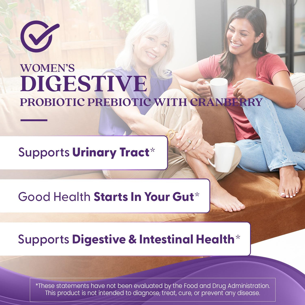 Doctors Best Womens Digestive Probiotic Prebiotic with Cranberry and PreforPro (4 Billion CFU), Supports Urinary Tract, Non-GMO, Vegan 30 Veggie Caps