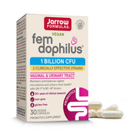 Thumbnail for Jarrow Formulas Fem-Dophilus Vaginal Probiotics 1 Billion CFU with 2 Science-Backed Strains, Dietary Supplement for Vaginal & Urinary Tract Support, 30 Capsules, Up to a 30 Day Supply, Shelf-Stable