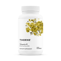 Thumbnail for THORNE - Vitamin K - Vitamins K1 and K2 (as MK-4 and MK-7) Capsule Supplement - Supports Strong Bones* - Clinically Studied Ingredients - Third-Party Certified - Gluten, Dairy & Soy-Free - 60 Capsules