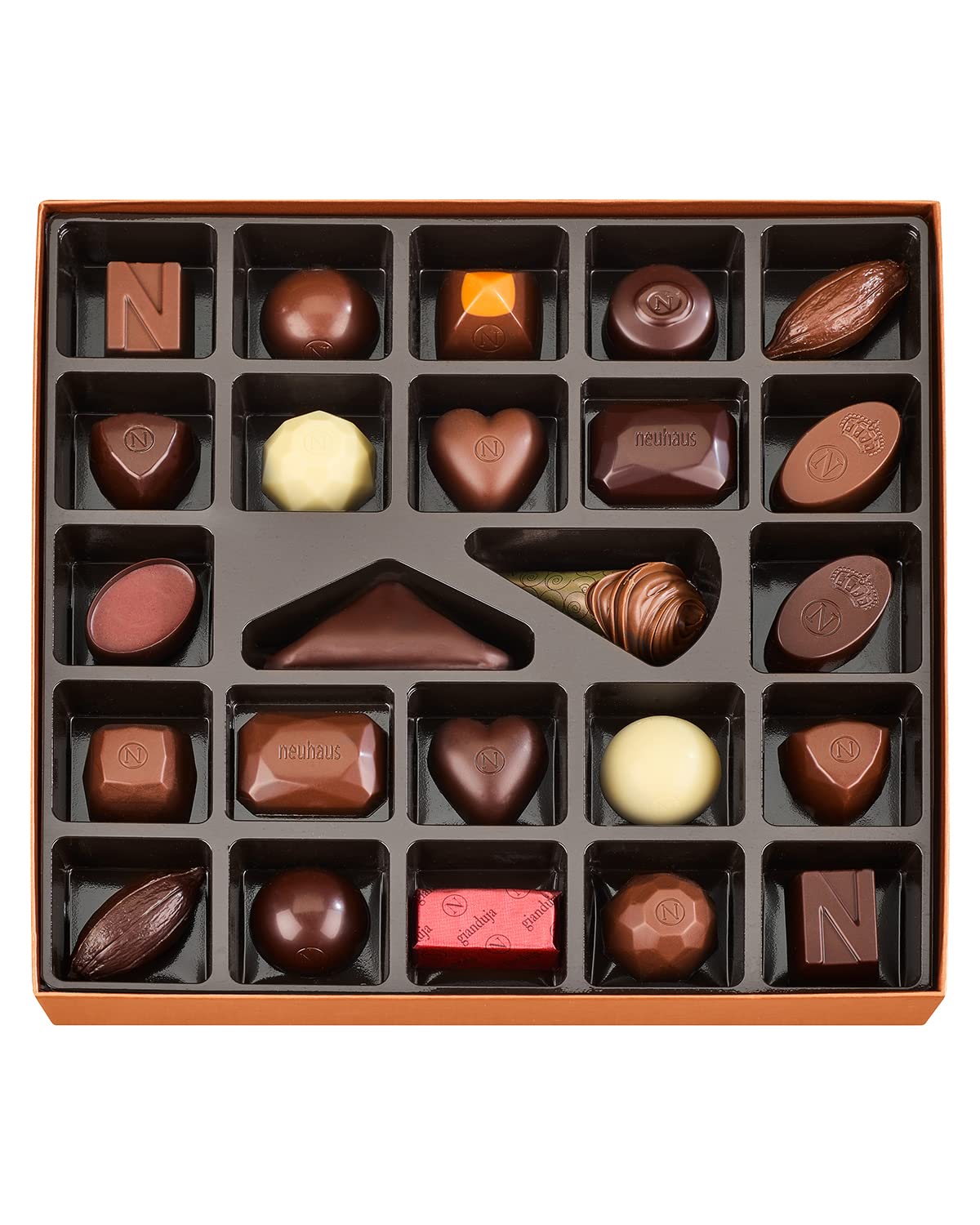 Neuhaus Belgian Chocolate Classic Discovery Collection – 24 Timeless Neuhaus Pieces Assorted Milk, White & Dark Chocolate Pralines – Gourmet Chocolate Gift