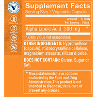 Thumbnail for The Vitamin Shoppe Alpha Lipoic Acid 300mg, Natural Antioxidant Formula to Support Glucose Metabolism & Promotes Healthy Blood Sugar (60 Capsules)