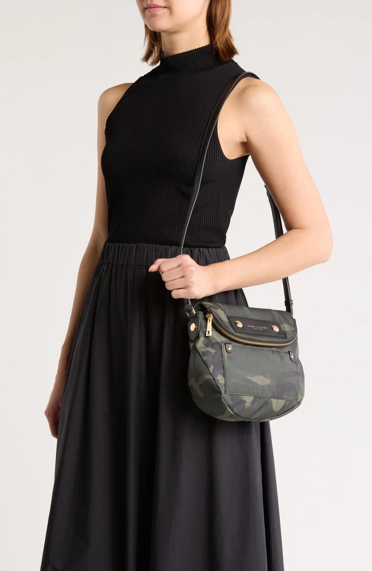 Marc Jacobs Preppy Nylon Mini Natasha Crossbody Bag, Camo Multi