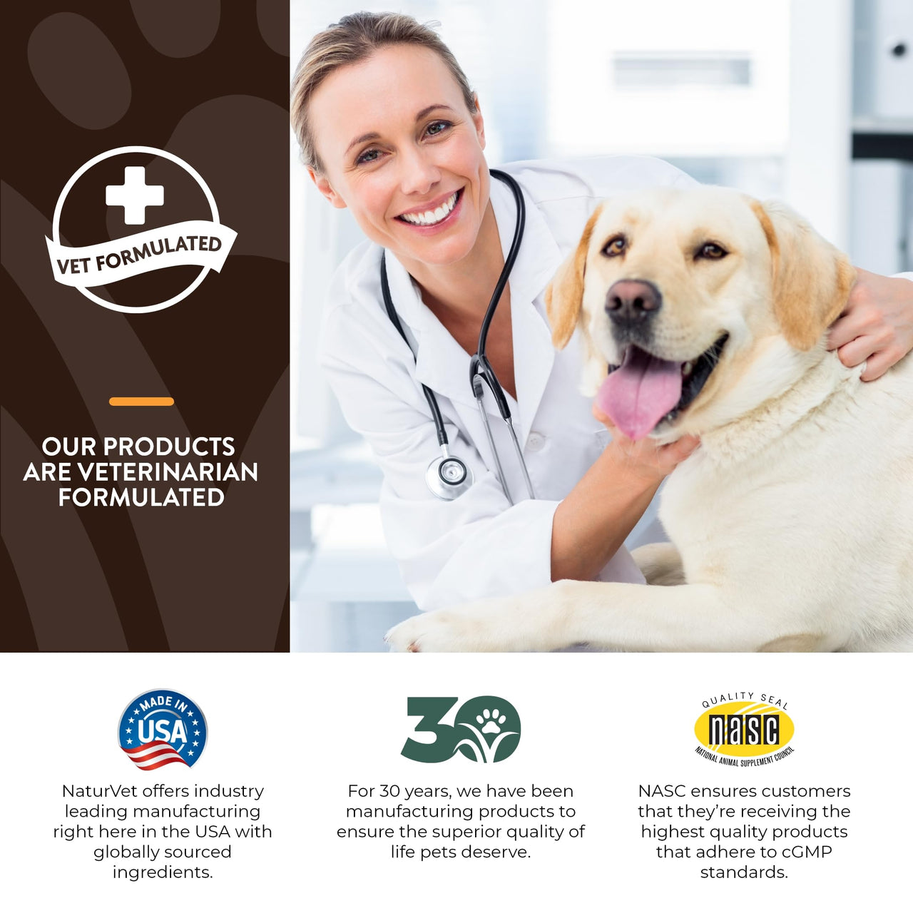 NaturVet Giant Breeds Supplement- for Joint Support, Digestion, Skin, Coat Care- Dog Multivitamins with Minerals, Omega-3, PlaqueOff- Wheat-Free Vitamins for Dogs- Giant Breeds- 50 Soft Chews