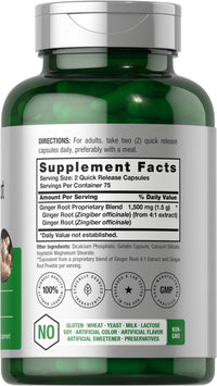Thumbnail for Horbäach Ginger Root Capsules | 150 Pills | Non-GMO, Gluten Free | Ginger Root Extract