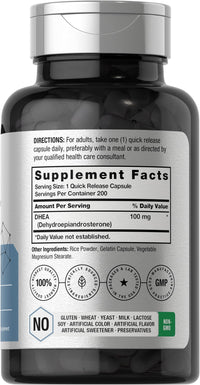 Thumbnail for Horbäach DHEA 100mg | 200 Capsules | Supplement for Men and Women | Non-GMO, Gluten Free