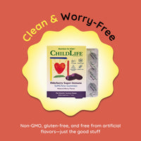 Thumbnail for CHILDLIFE ESSENTIALS Elderberry Super-Immune SoftChew Gummies for Kids - Immune Support with Vitamin C & Vitamin D3, Elderberry Immune Supplement for Babies, Toddlers & Children - Berry, 27 Softchews