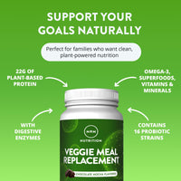 Thumbnail for MRM Nutrition Veggie Meal Replacement Protein - Chocolate Mocha Flavored, 22g Vegan Protein for Women & Men, Macronutrient Formula with Enzymes & Amino Acids - 28 servings