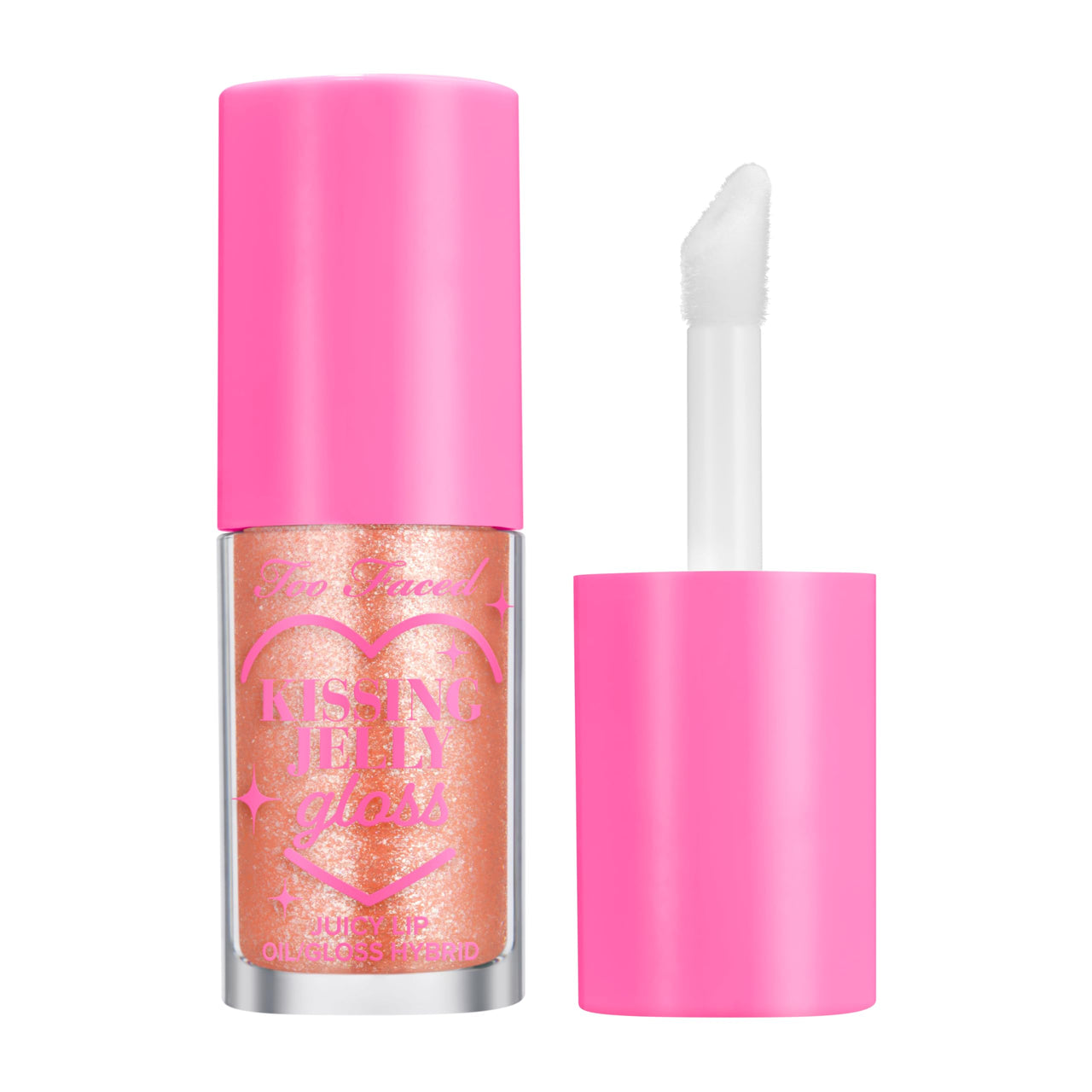 Too Faced Kissing Jelly Lip Oil + Gloss | Hydrating Lip Serum Treatment with Jojoba Oil for Instant Moisture and Glossy Shine, 0.15 Fl Oz, Cream Soda