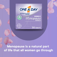 Thumbnail for One A Day Women's Menopause Multivitamin with Vitamin A, Vitamin C, Vitamin D, Vitamin E and Zinc for Immune Health Support, Bone health, 50 Count (Packaging May Vary)