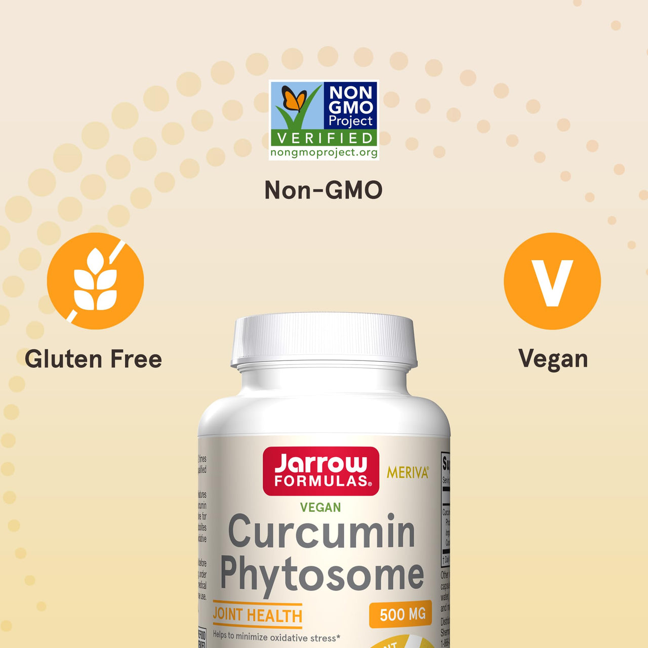 Jarrow Formulas Curcumin Phytosome 500 mg - Formulated with Meriva - Antioxidant Support Supplement - Joint Health & Support - 120 Veggie Capsules