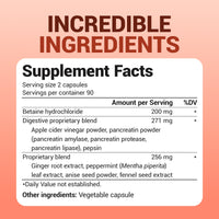 Thumbnail for Dr. Berg Advanced Digestive Enzymes with Apple Cider Vinegar - Includes Digestive Health Ingredients Like Betaine Hydrochloride (HCI), Ginger Root & Peppermint Leaf - 180 Capsules