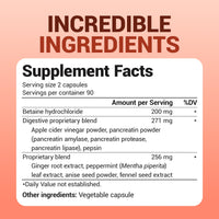 Thumbnail for Dr. Berg Advanced Digestive Enzymes with Apple Cider Vinegar - Includes Digestive Health Ingredients Like Betaine Hydrochloride (HCI), Ginger Root & Peppermint Leaf - 180 Capsules