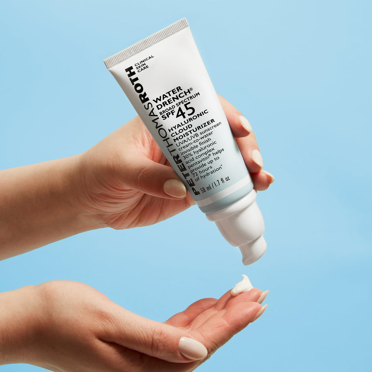 Peter Thomas Roth | Water Drench® Broad Spectrum SPF 45 Hyaluronic Cloud Moisturizer | SPF Moisturizer For Face, Lightweight Sunscreen For Face