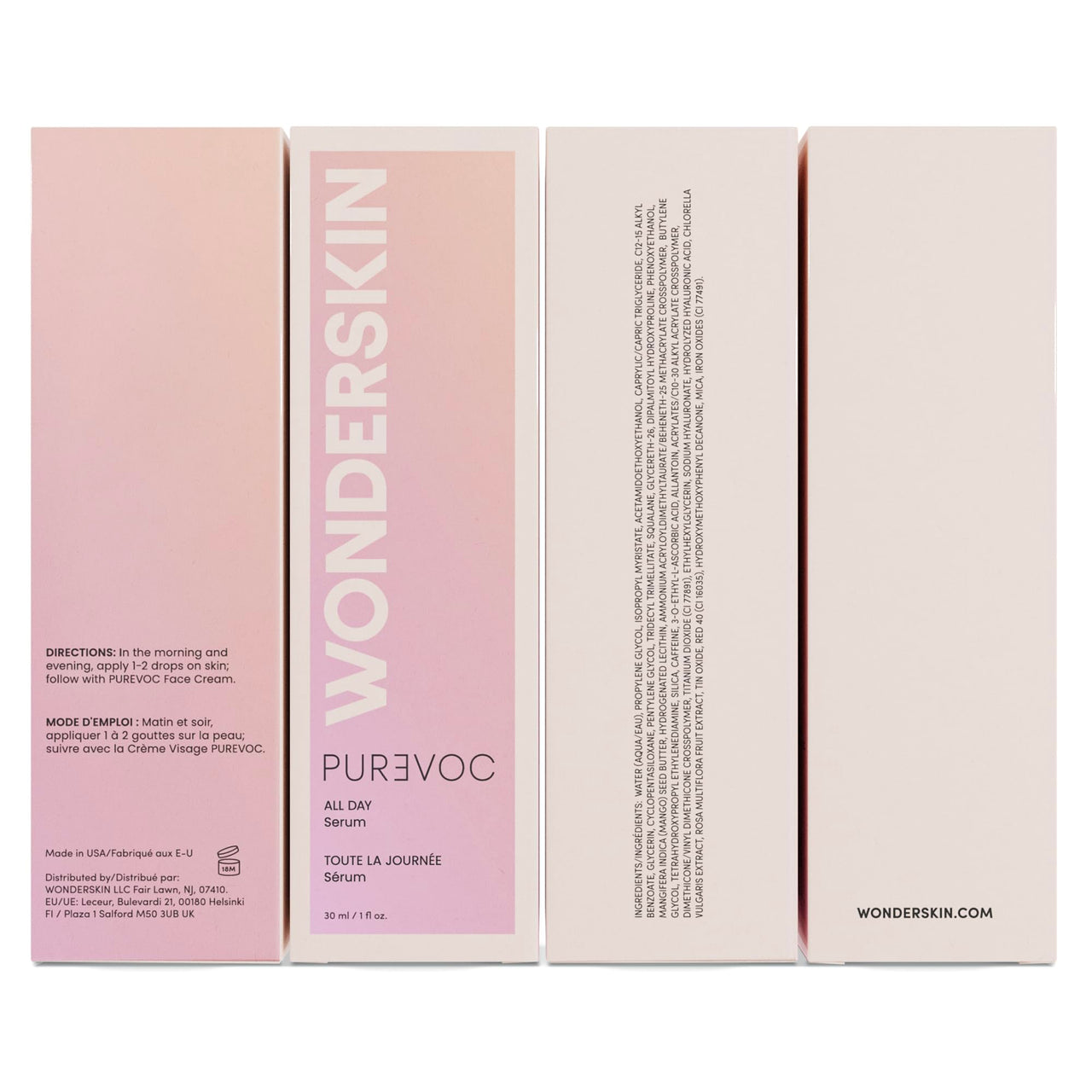 Wonderskin Super Serum - All Day Glow Multi-Corrective Serum, Skin Care Facial Moisturizer, Vitamin C with Hyaluronic Acid, Anti Aging Purevoc Range